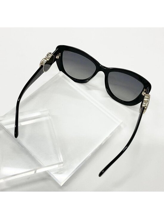 Chanel Sunglasses Coco Mark Heart Mirror Eyewear Black main image 6